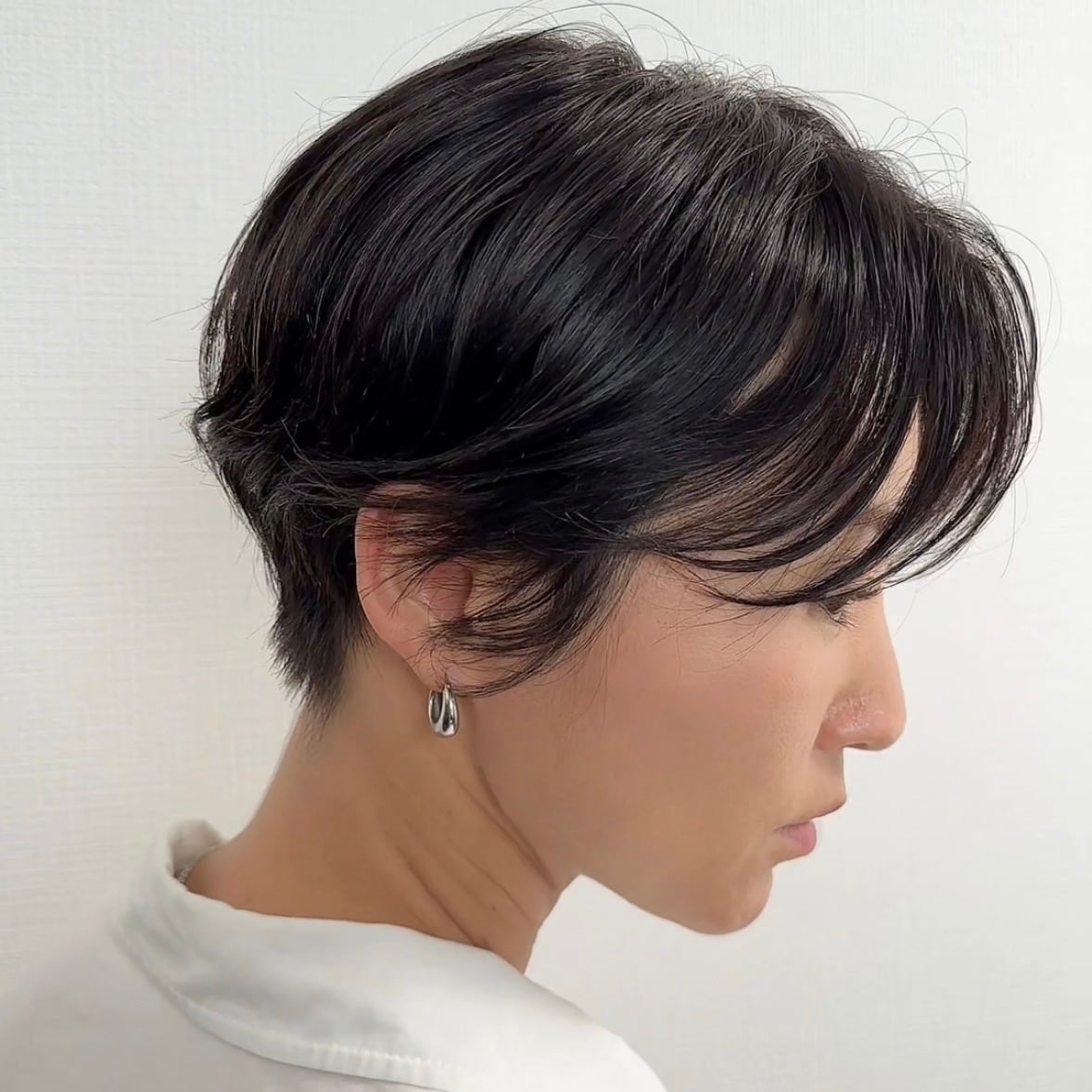 メンズ 部分ウィッグ 商品名:羽ピース (百合子ワイヤー付き) ナチュラルブラック 18×22cm カット済み スキンレース生え際タイプ レミー人毛100%