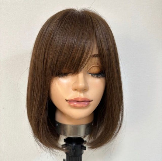 Monofilament "MIREI" Brown Pre-Styled 100% Remy Human Hair