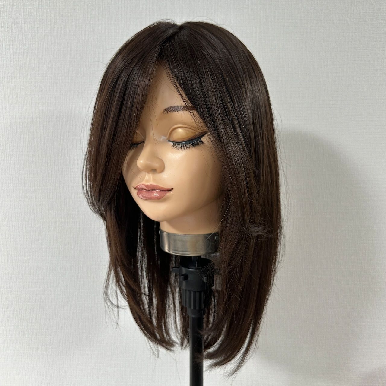 Monofilament "Junko" Natural-Brown Pre-Styled 100% Remy Human Hair