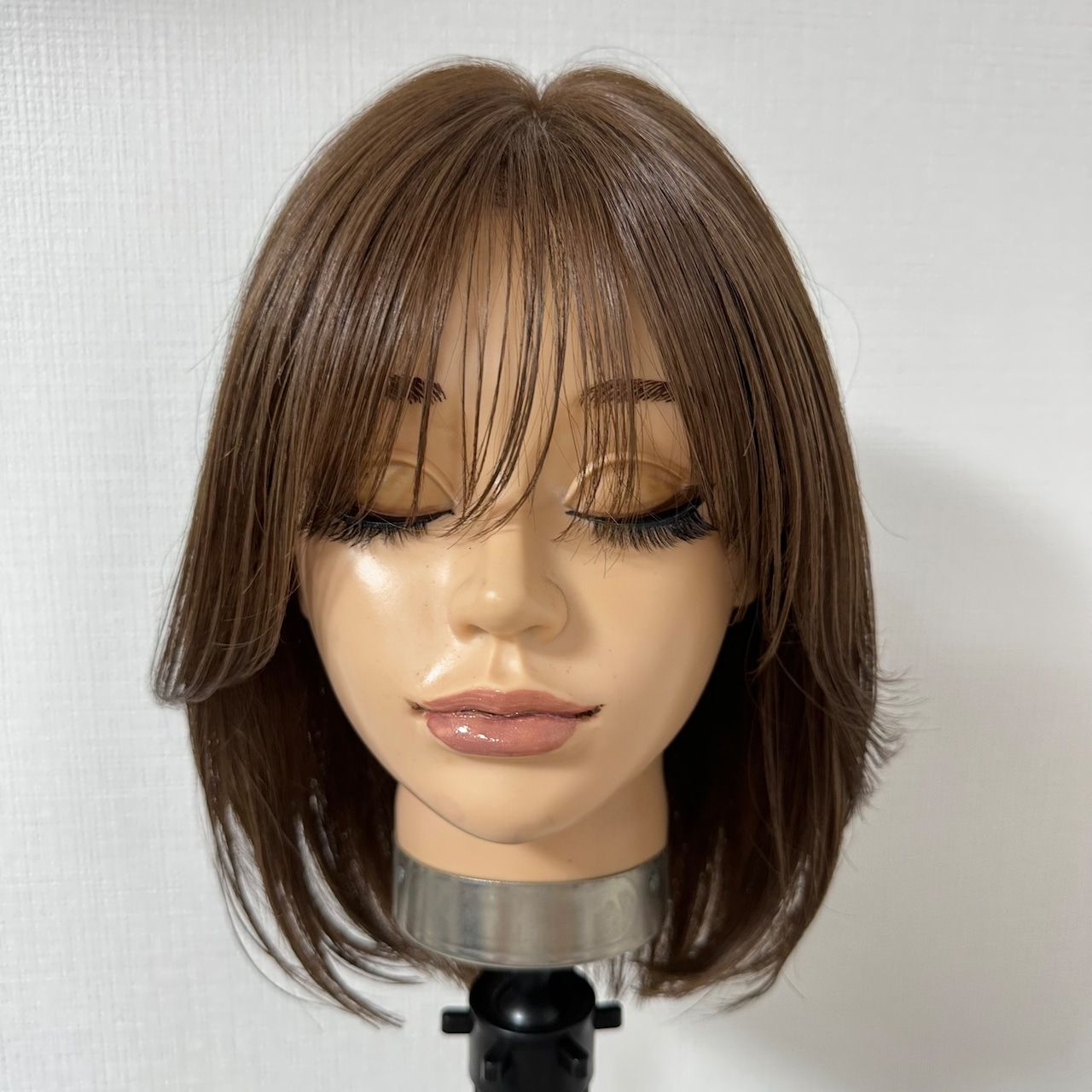 Monofilament "REINA" Ash-Brown Pre-Styled 100% Remy Human Hair