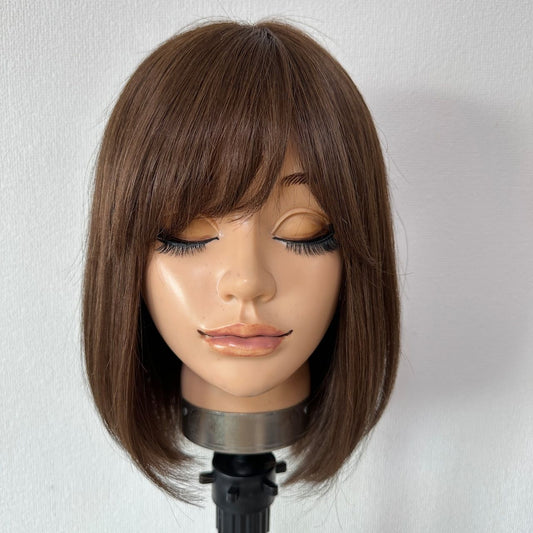 Monofilament "MIREI" Beige-Brown Pre-Styled 100% Remy Human Hair