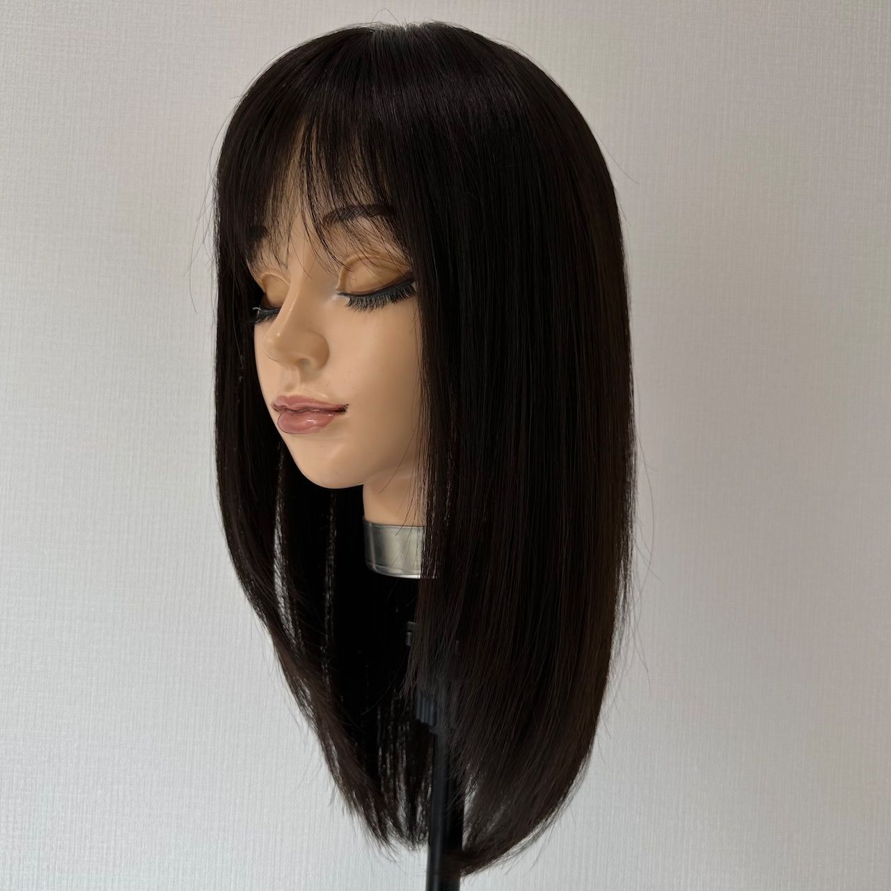 Monofilament "Lina" Natural-Black Pre-Styled 100% Remy Human Hair