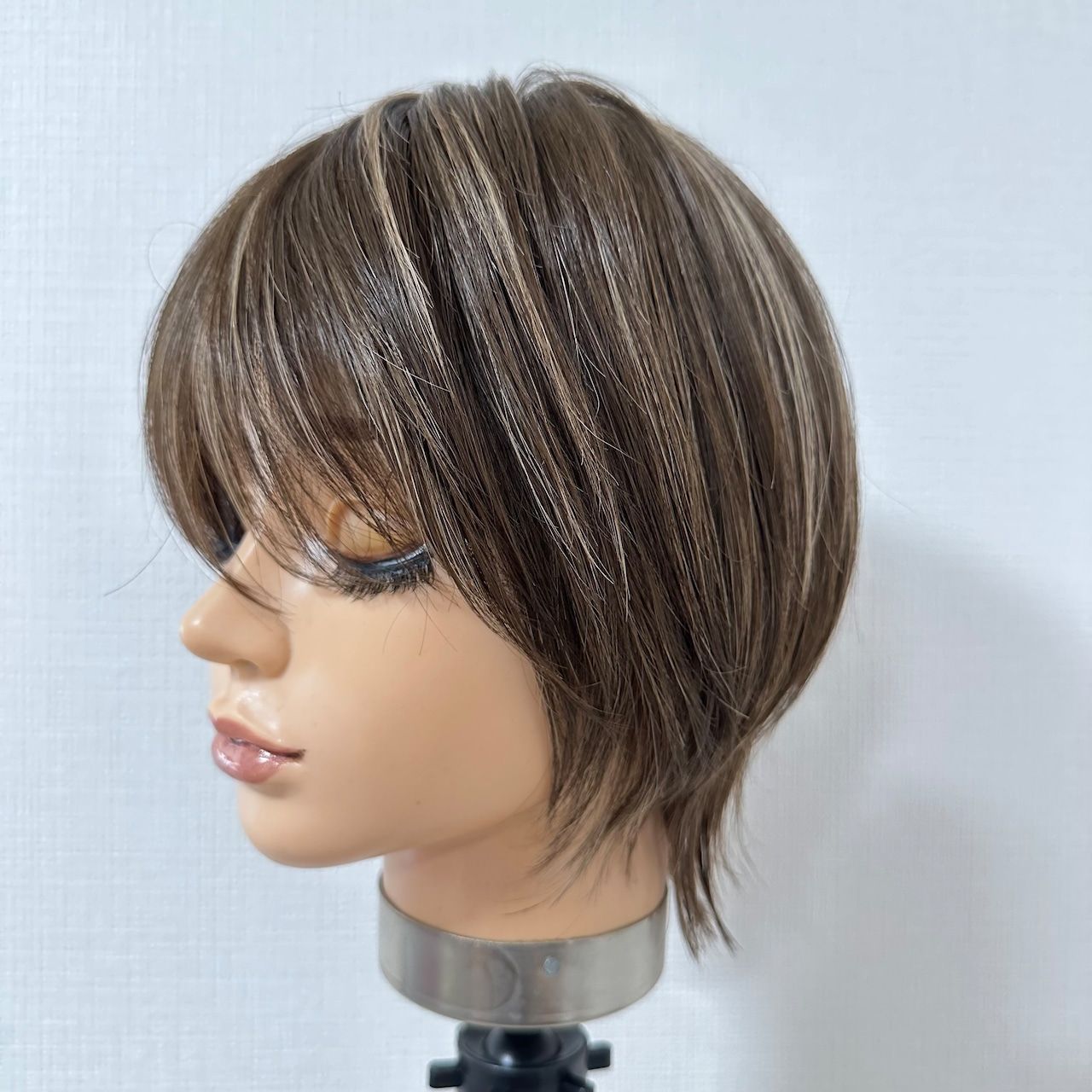 Monofilament "Short Bob" Natural-Brown Pre-Styled 100% Remy Human Hair