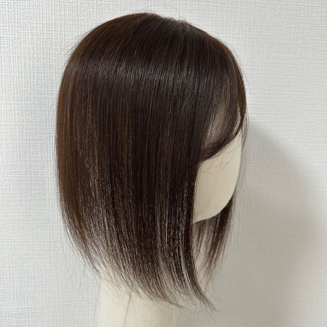 Neo Topper 9x14cm Natural Brown 100% Human Hair