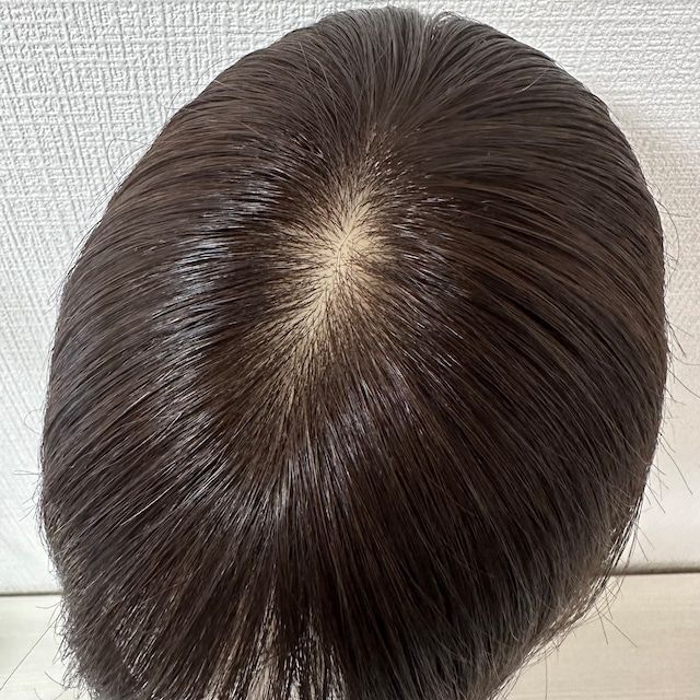 Chip Topper 12x13cm Natural Brown 100% Human Hair