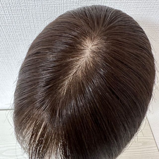 Neo Topper 9x14cm Natural Brown 100% Human Hair