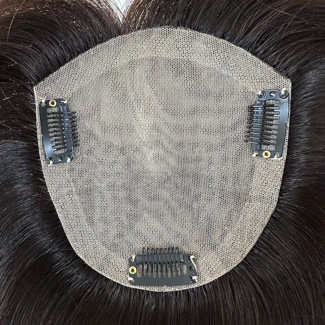 Chip Topper 12x13cm Natural Brown 100% Human Hair