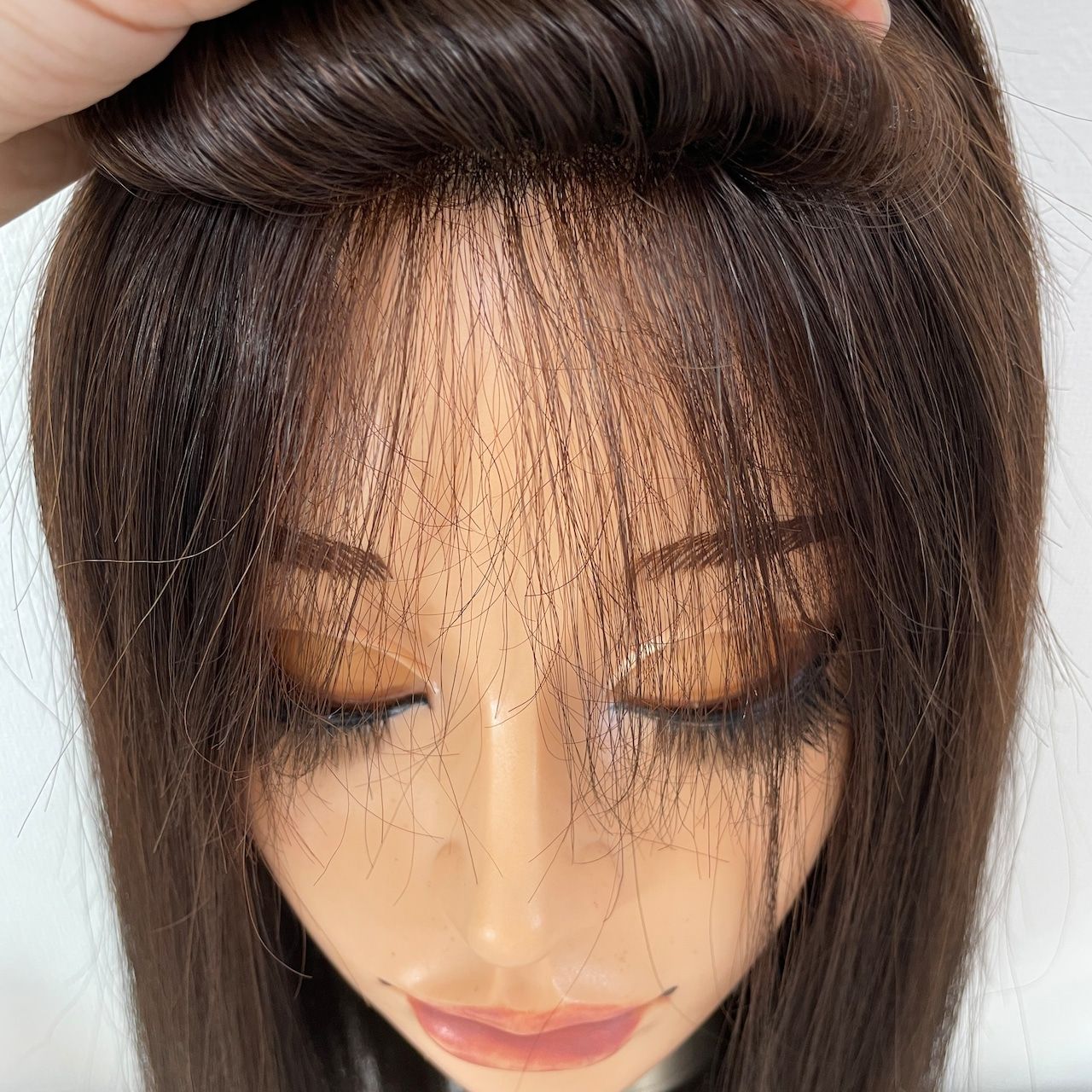 Monofilament "MIMI" Natural-Brown Pre-Styled 100% Remy Human Hair