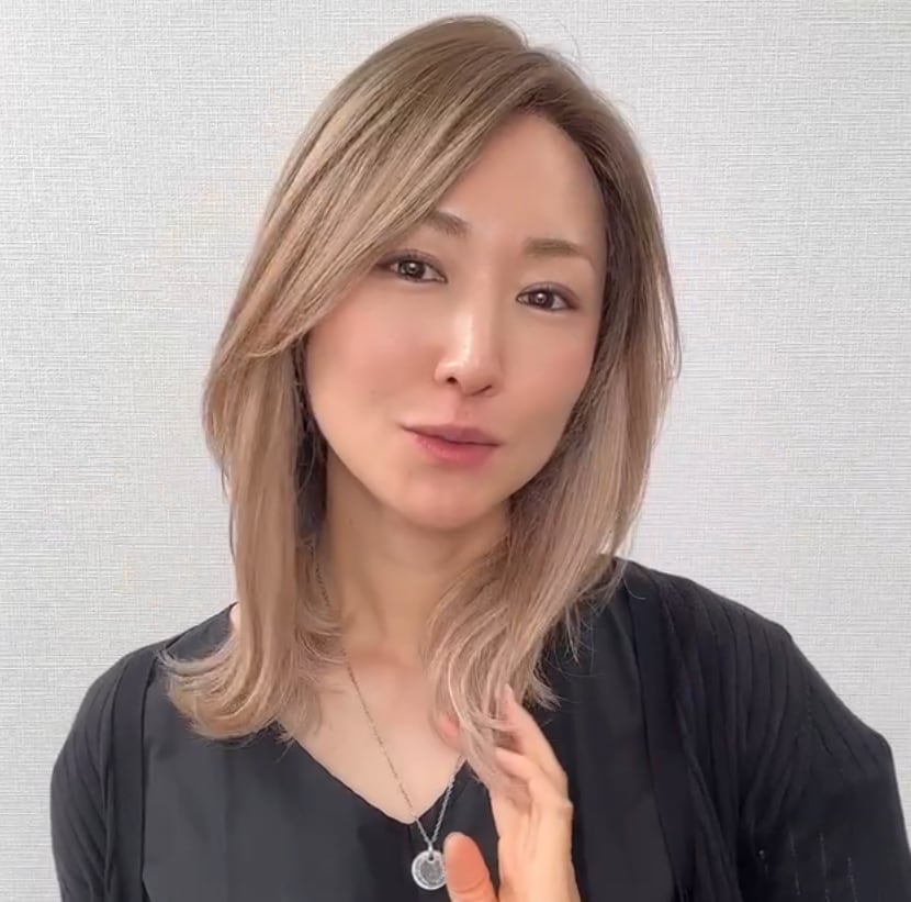 3Dウィッグ 商品名:シルキーベージュ(プリン加工)ゆき 前髪あり/なし