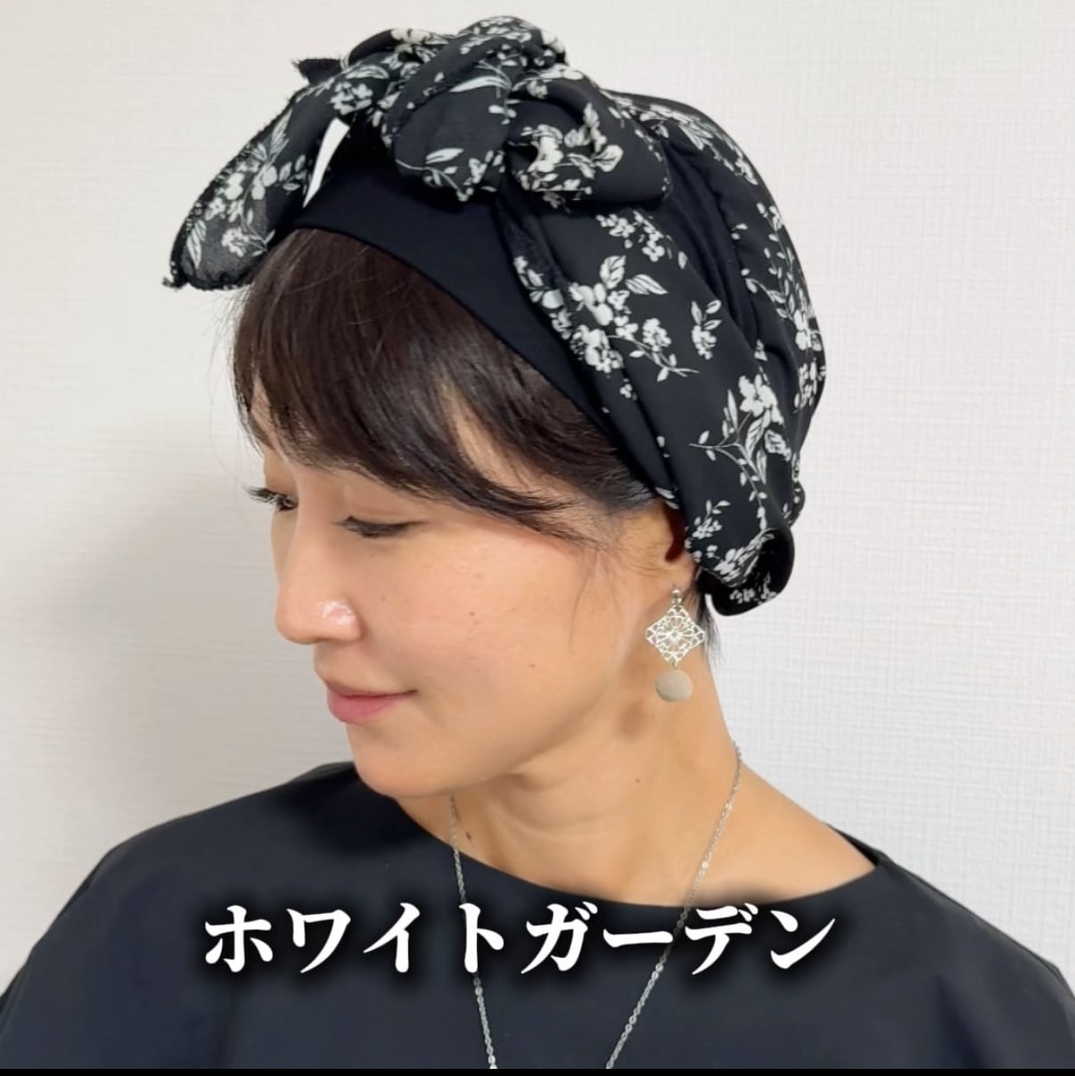 百合子ターバン(モダールシフォン)